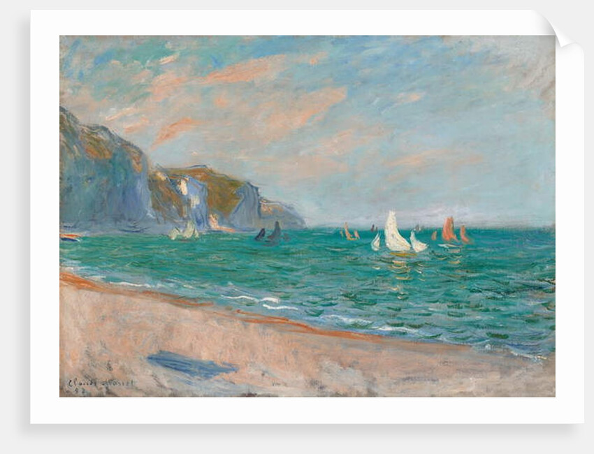 Boats below the Pourville Cliffs, 1882 by Claude Monet