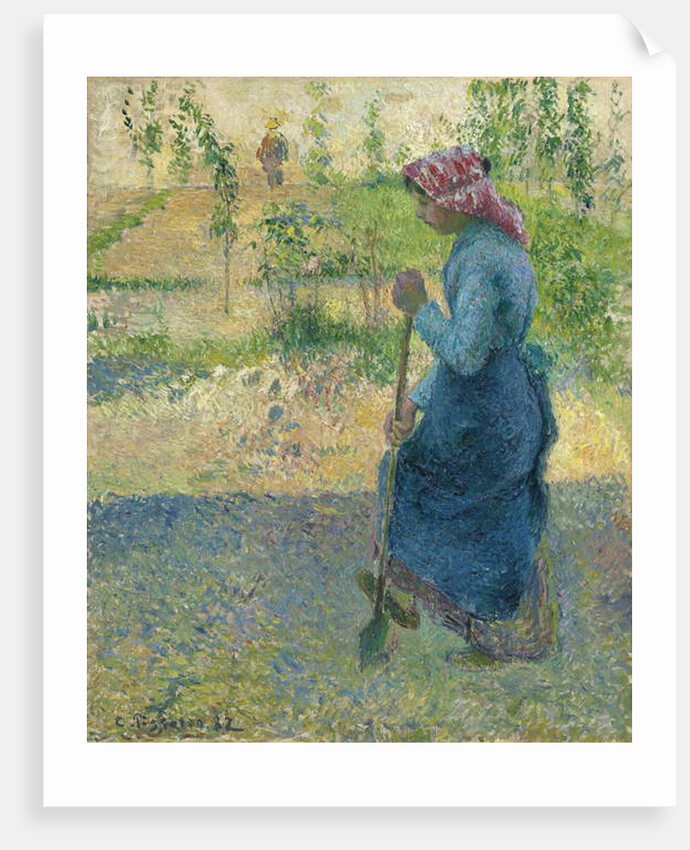 Peasant Digging; Paysanne bechant, 1882 by Camille Pissarro