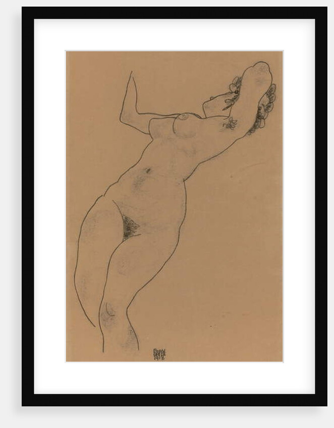 Reclining Nude; Liegender Akt, 1918 by Egon Schiele