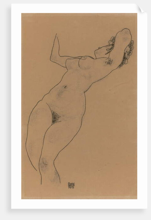 Reclining Nude; Liegender Akt, 1918 by Egon Schiele