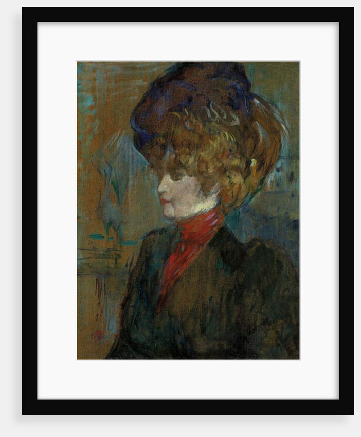 Head of an English Lady; Tete de lady anglaise, 1898 by Henri de Toulouse-Lautrec
