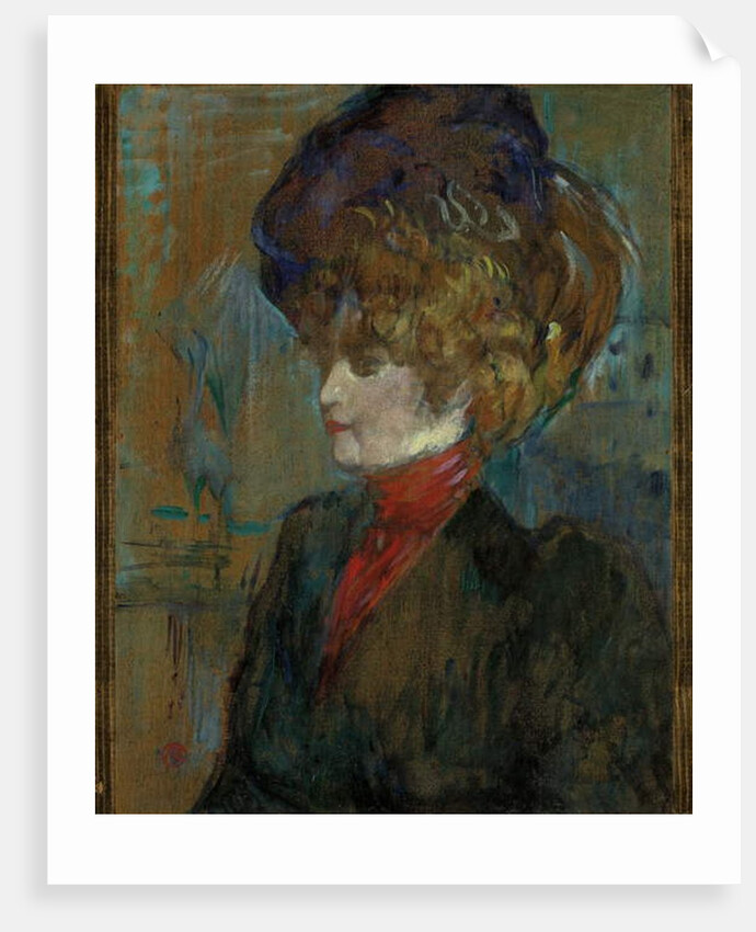 Head of an English Lady; Tete de lady anglaise, 1898 by Henri de Toulouse-Lautrec
