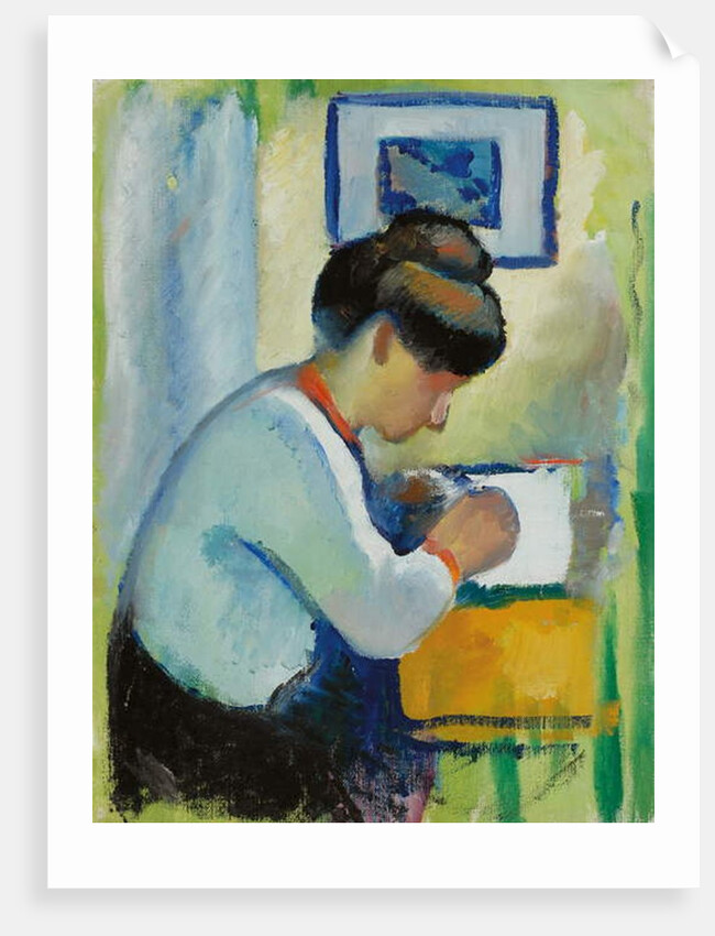 Woman Writing, 1910 by August Macke