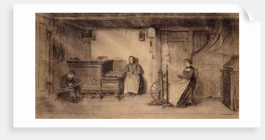 In the Farmhouse Parlour by Albert Anker