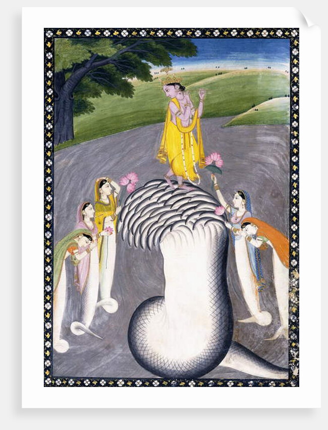 Krishna Quelling the Hydra-headed Snake, c.1790 by Giulio Carlini