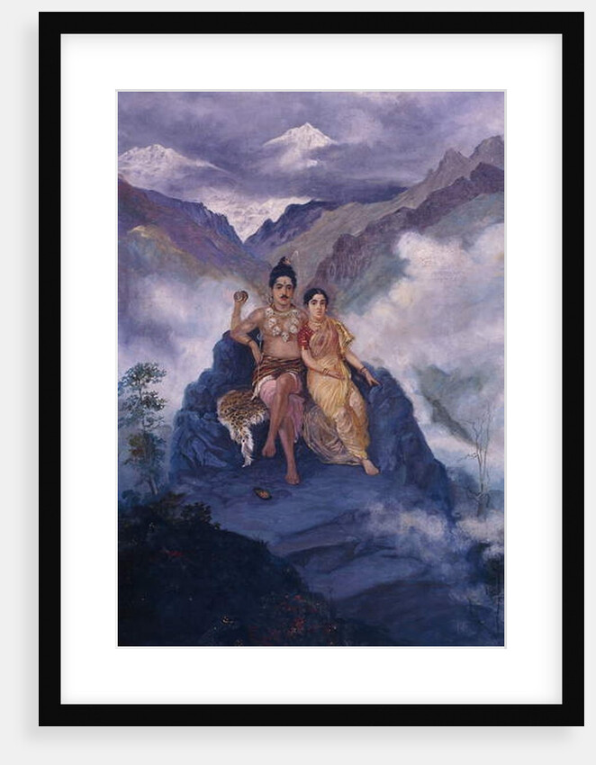 Lord Shiva and Parvati on Mount Kailash by Mahadev Vishvanath Dhurandhar