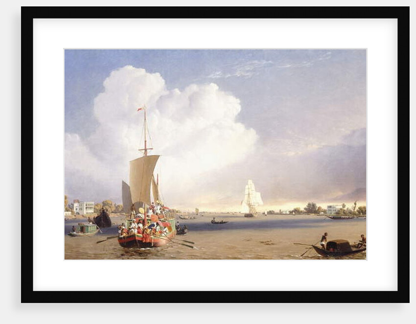 Shipping on the Hooghly River, Calcutta, 1852 by C.J. Martin