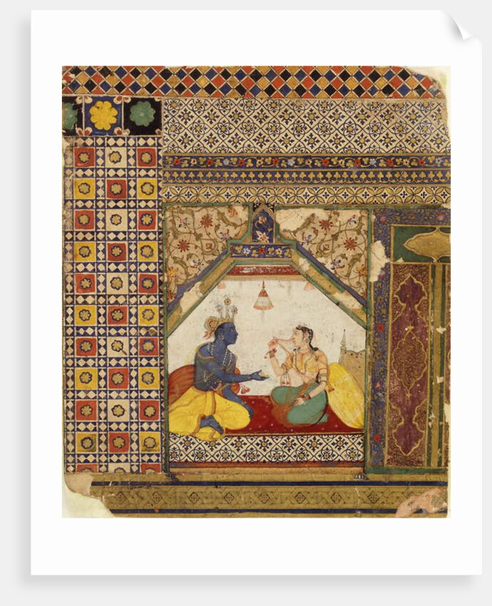 Rama Trying to Justify to Sita his Repudiation of her, c.1595 by Mughal School