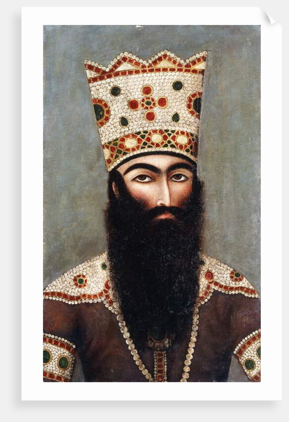 Qajar Royal Portrait; probably Fath 'Ali Shah, c.1810 by Ali Mihr