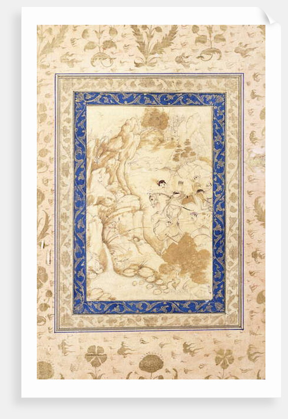 Hunting Scene, c. 1660-80 by Mughal School