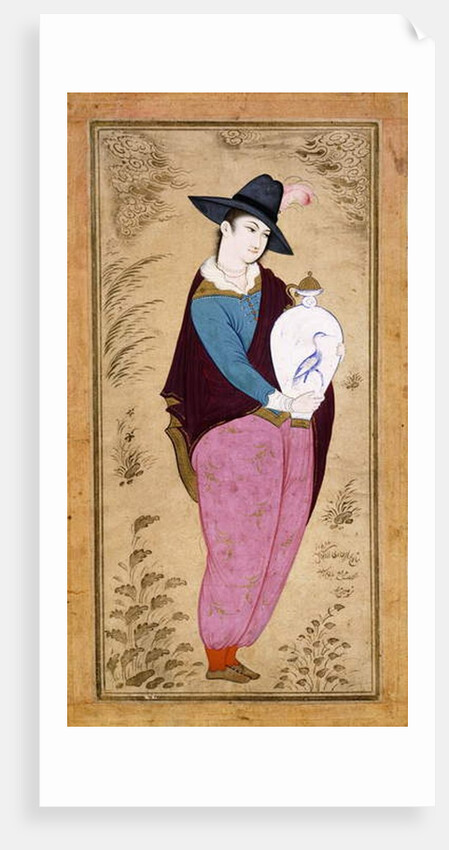 Portrait of a European Youth, 1673 by Muin Musavvir