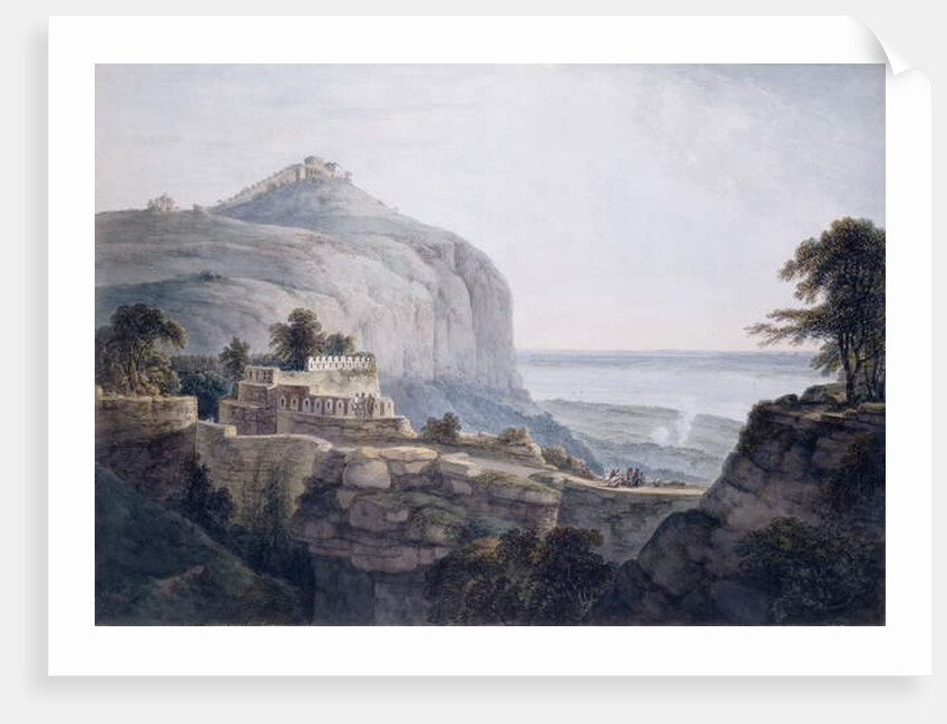 The North West View of Rohtasgarh, Bihar, by Thomas & William (1769-1837) Daniell