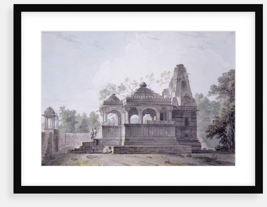 A Hindu Temple in the Fort of Rohtas, Bihar, by Thomas & William (1769-1837) Daniell