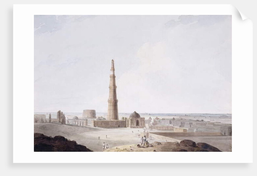 The Qutb Minar, Delhi, c. 1789 by Thomas & William Daniell