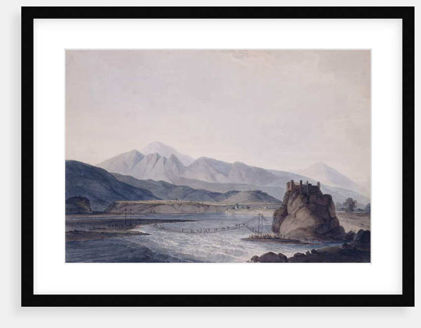 The Rope Bridge, Srinagar, Garhwal, Uttar Pradesh, by Thomas & William (1769-1837) Daniell