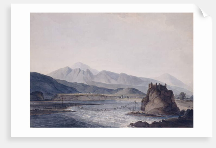 The Rope Bridge, Srinagar, Garhwal, Uttar Pradesh, by Thomas & William (1769-1837) Daniell