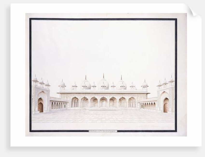 The Moti Musjid in the Fort of Agra, c. 1815 by Agra School
