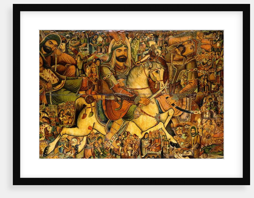 The Battle of Kerbala, 19th century by Persian School