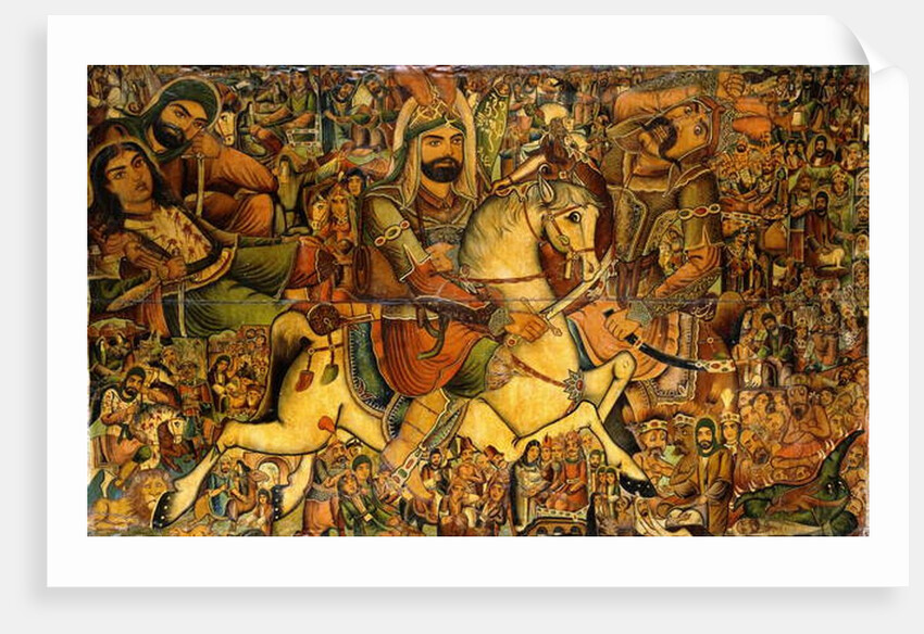 The Battle of Kerbala, 19th century by Persian School