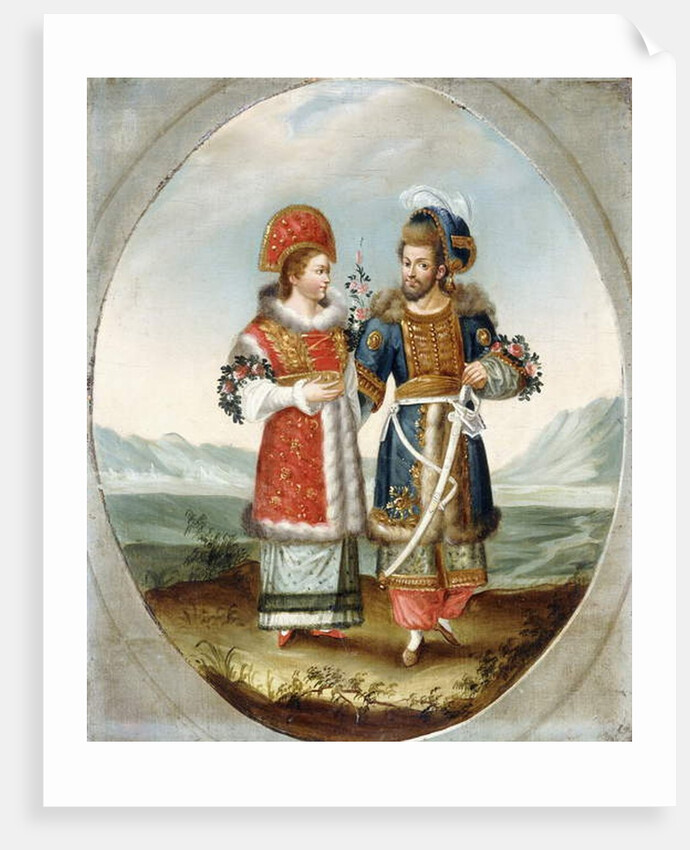 An Exotic Couple, early 19th century by Ottoman School