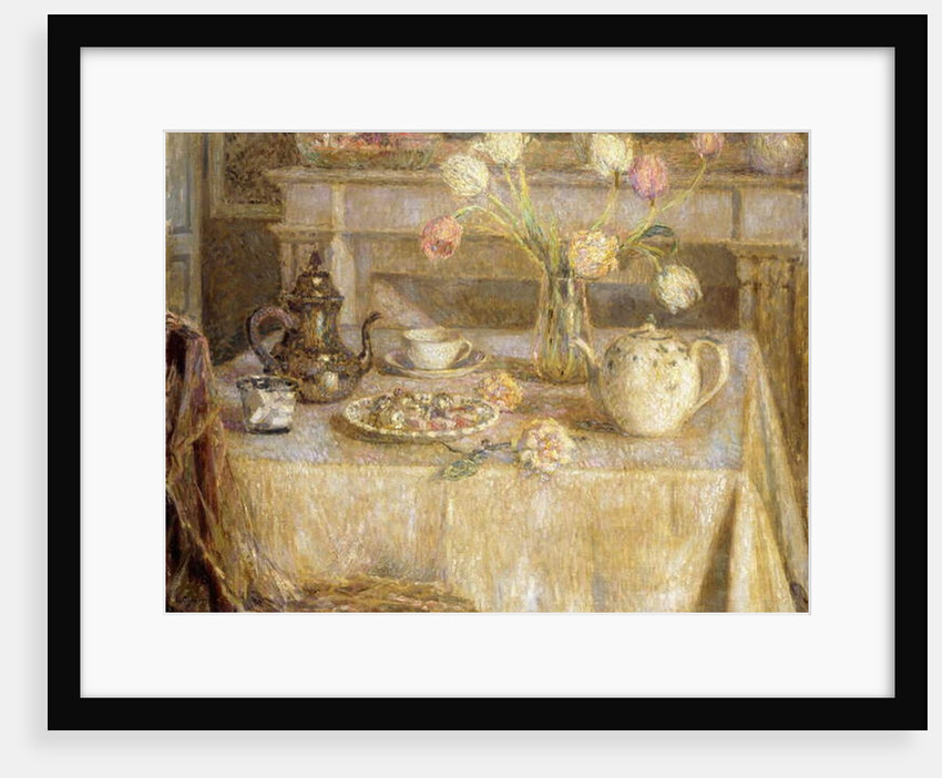 The White Tablecloth; La Nappe Blanche by Henri Eugene Augustin Le Sidaner