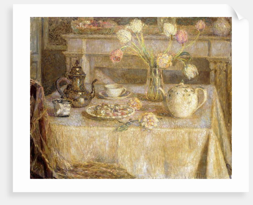 The White Tablecloth; La Nappe Blanche by Henri Eugene Augustin Le Sidaner
