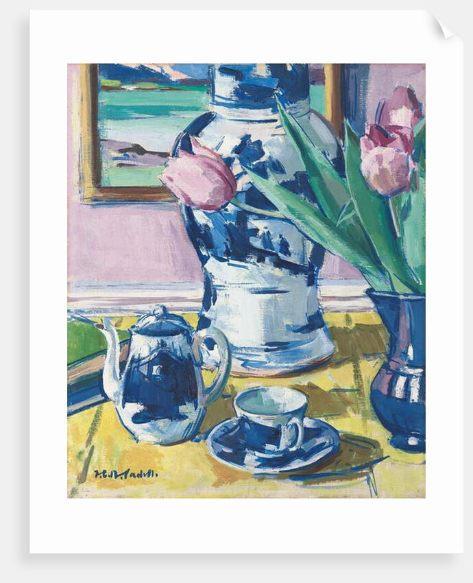 Still Life with Tulips and Iona, 1920s by Francis Campbell Boileau Cadell