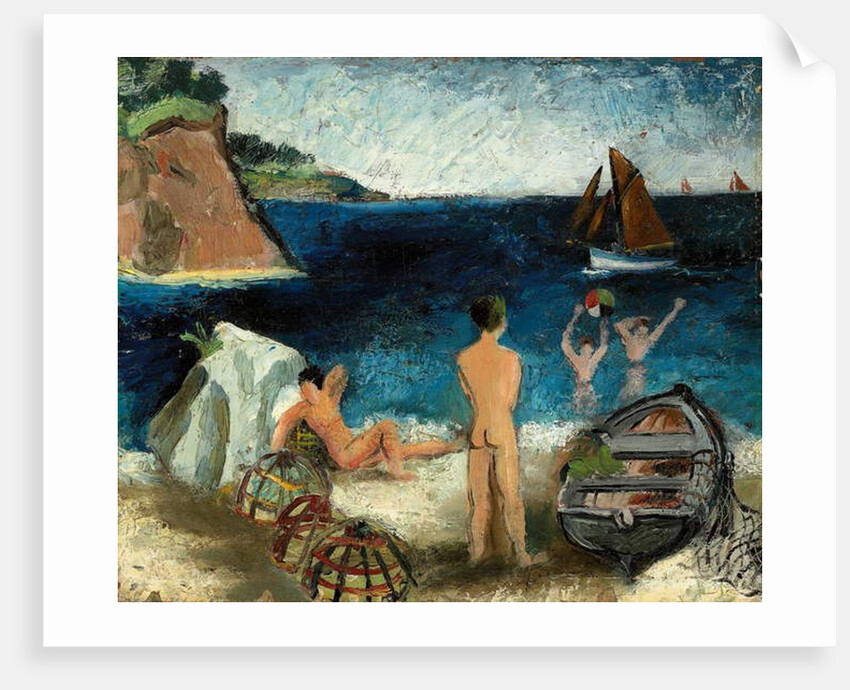 Bathers by the Sea, Treboul, 1930 by Christopher Wood
