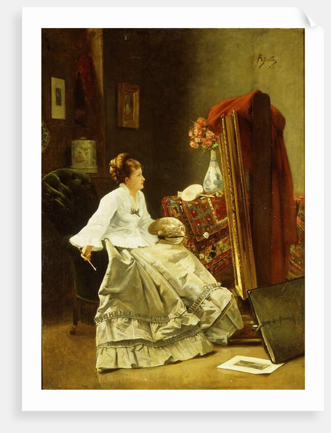 Artist at Work by Alfred Emile Stevens