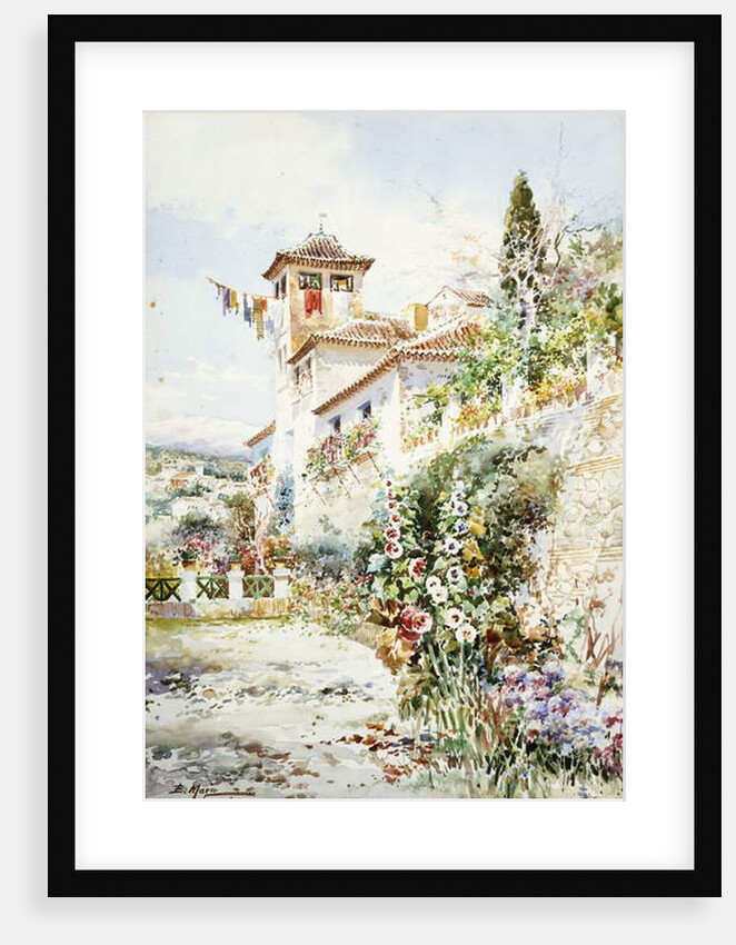 An Andalucian House and Garden in Summer by Enrique Marin Higuero