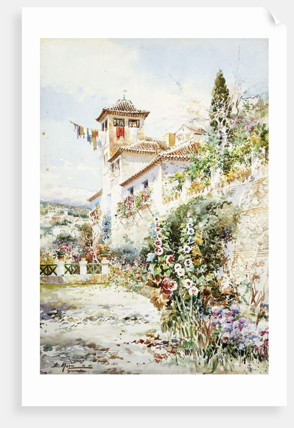 An Andalucian House and Garden in Summer by Enrique Marin Higuero