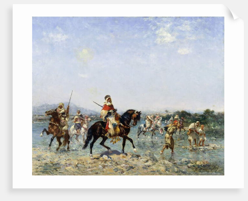 Arab Cavalry Fording a Stream, by Georges Washington
