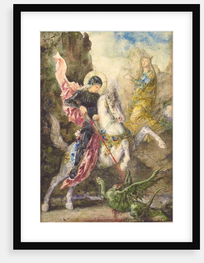 St. George and the Dragon, 1869 by Gustave Moreau