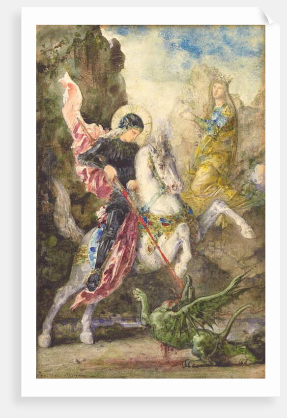 St. George and the Dragon, 1869 by Gustave Moreau