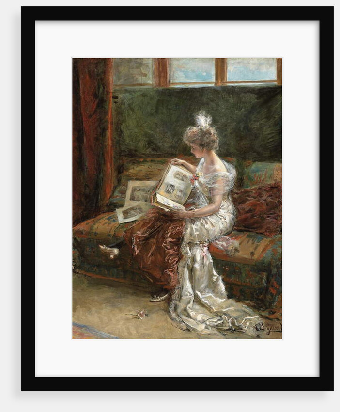 Leonie Garrido Looking at an Album of Prints, by Eduardo-Leon Garrido