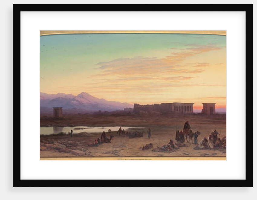 Bedouin Encampment Before the Temple of Hathor at Dendera, Egypt, 1867 by Charles Vacher