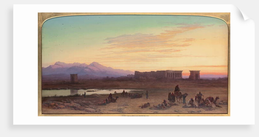 Bedouin Encampment Before the Temple of Hathor at Dendera, Egypt, 1867 by Charles Vacher