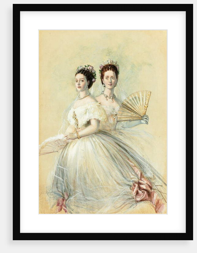 Portrait of Czarina Maria Feodorovna and her sister Alexandra, Princess of Wales, 1868 by Franz Xaver Winterhalter