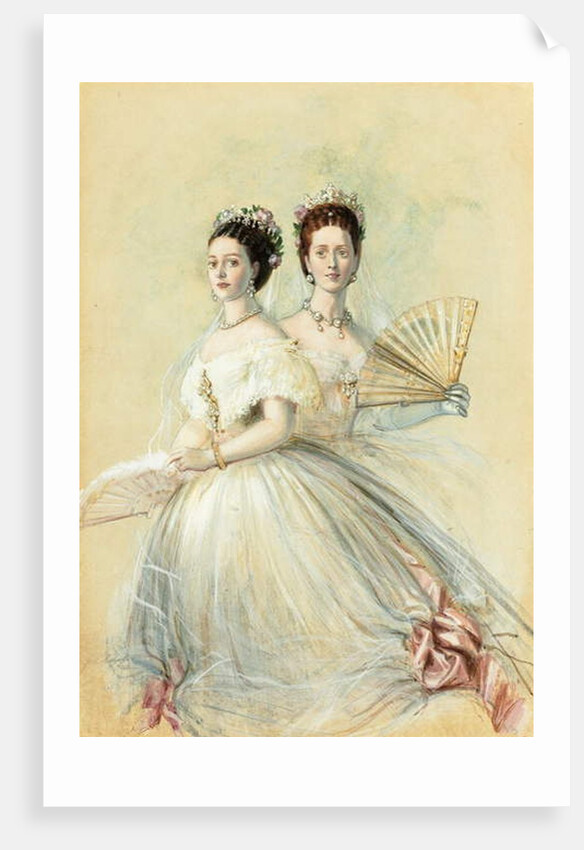 Portrait of Czarina Maria Feodorovna and her sister Alexandra, Princess of Wales, 1868 by Franz Xaver Winterhalter