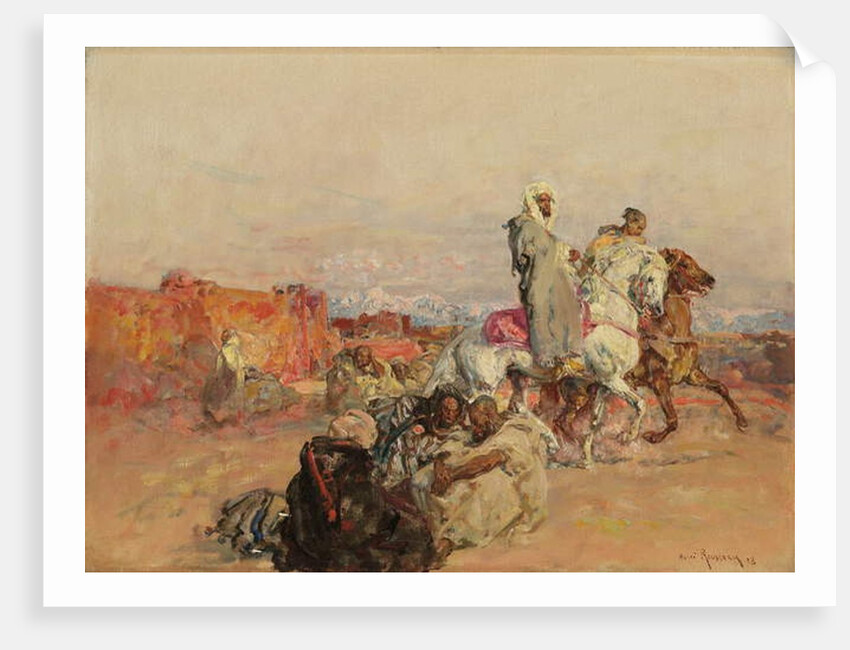 A Group of North African Horsemen, 1928 by Henri Emilien Rousseau