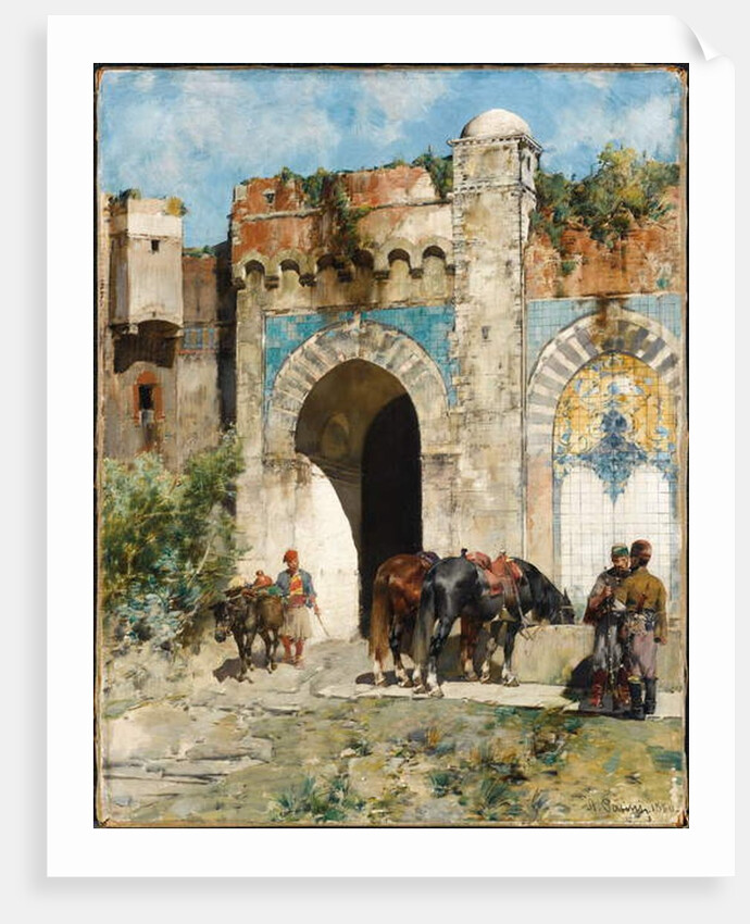 Watering the Horses, 1880 by Alberto Pasini