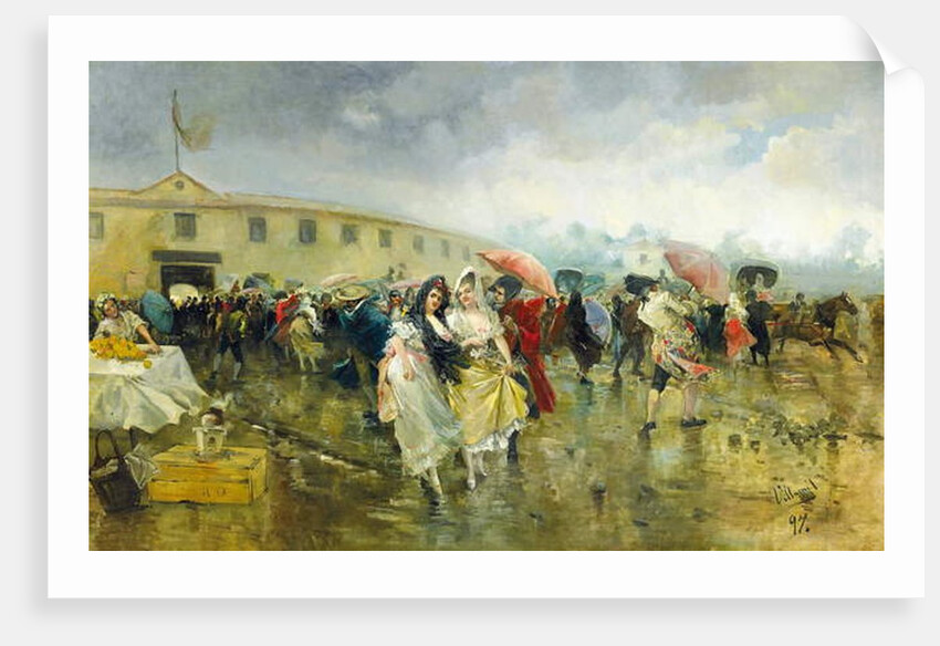 Outside the Plaza de Toros, Madrid, 1897 by Eugenio Lucas Villamil