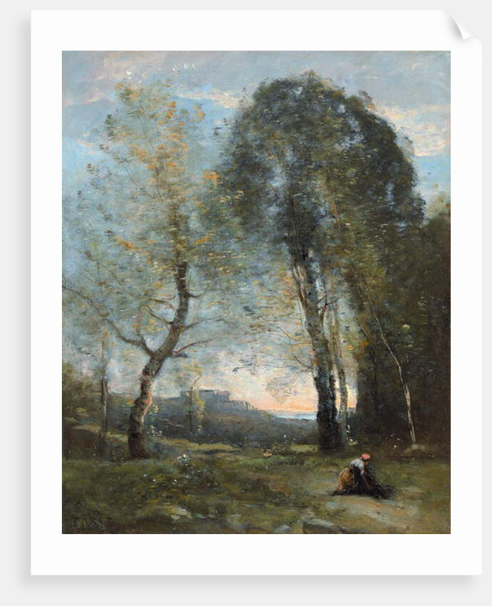 Peasant Woman Collecting Wood, Italy, c. 1870-2 by Jean Baptiste Camille Corot