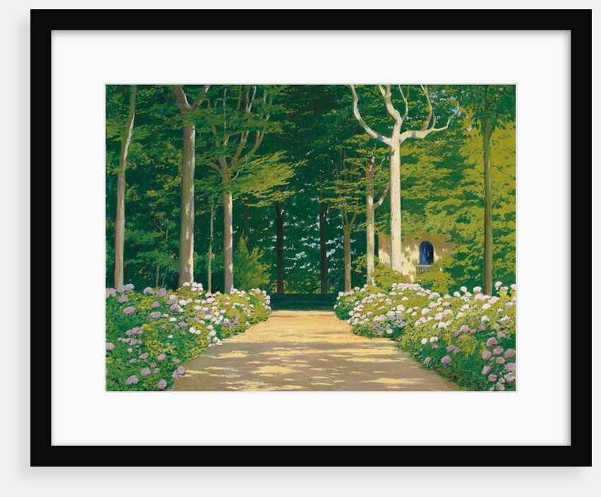 Hydrangeas on a Garden Path, 1929 by Santiago Rusinol i Prats