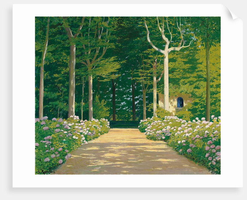 Hydrangeas on a Garden Path, 1929 by Santiago Rusinol i Prats
