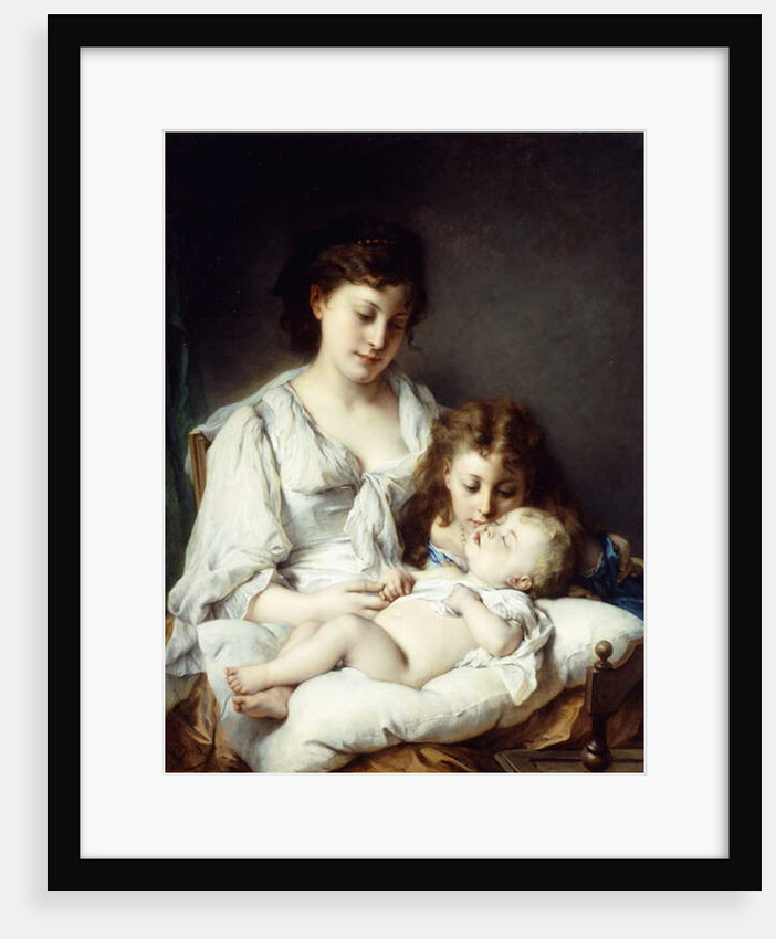 Maternal Affection by Adolphe Jourdan