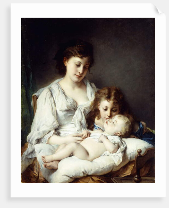 Maternal Affection by Adolphe Jourdan