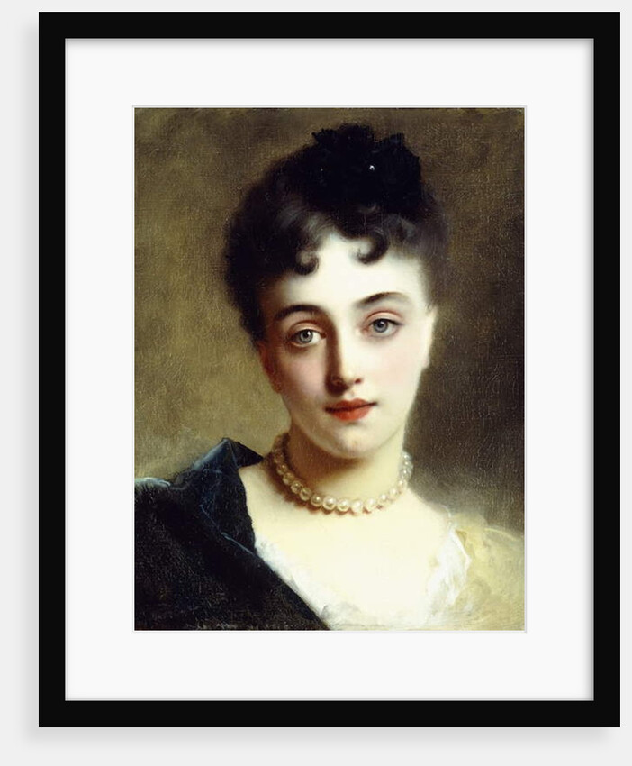 An Elegant Lady with Pearls by Gustave Jacquet