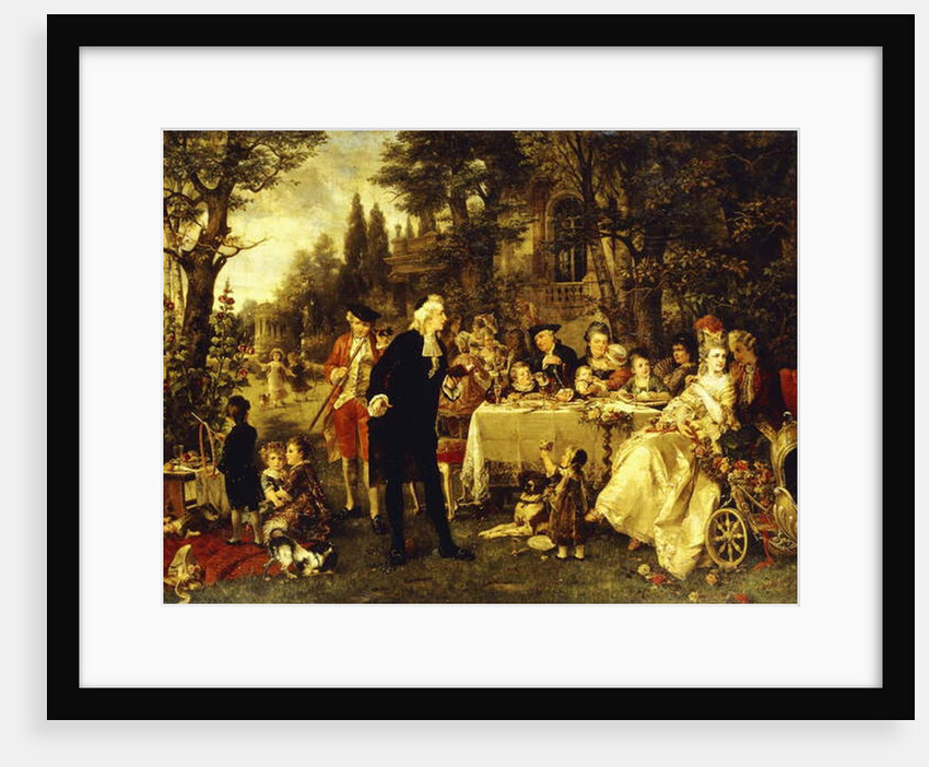 Wedding Party in the Garden of Fontainebleau by Carl Herpfer