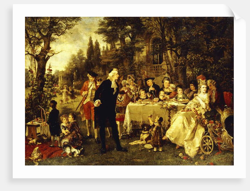 Wedding Party in the Garden of Fontainebleau by Carl Herpfer